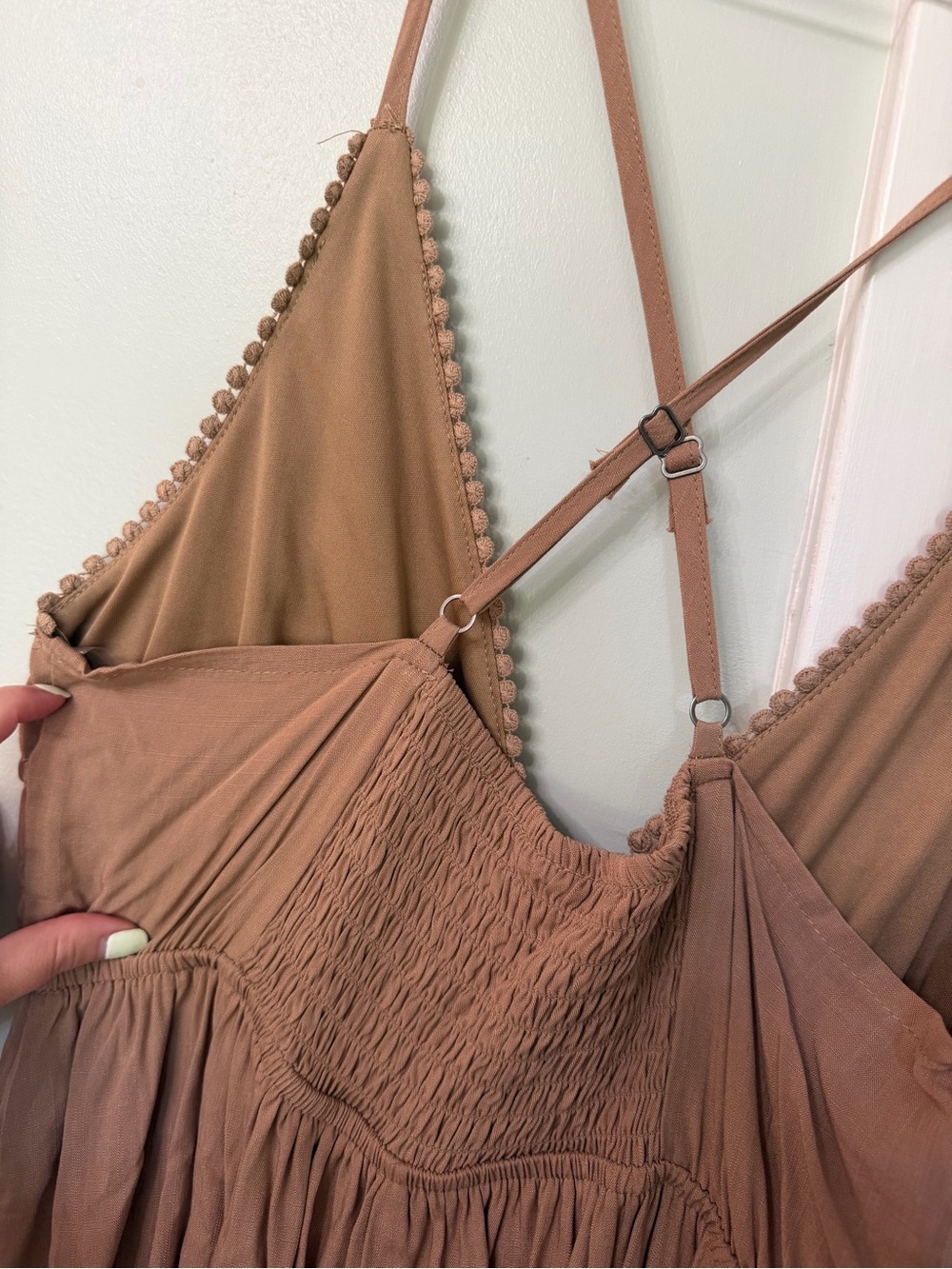wild fable Tan V-Neck Spaghetti Strap Dress - Picture 7 of 11